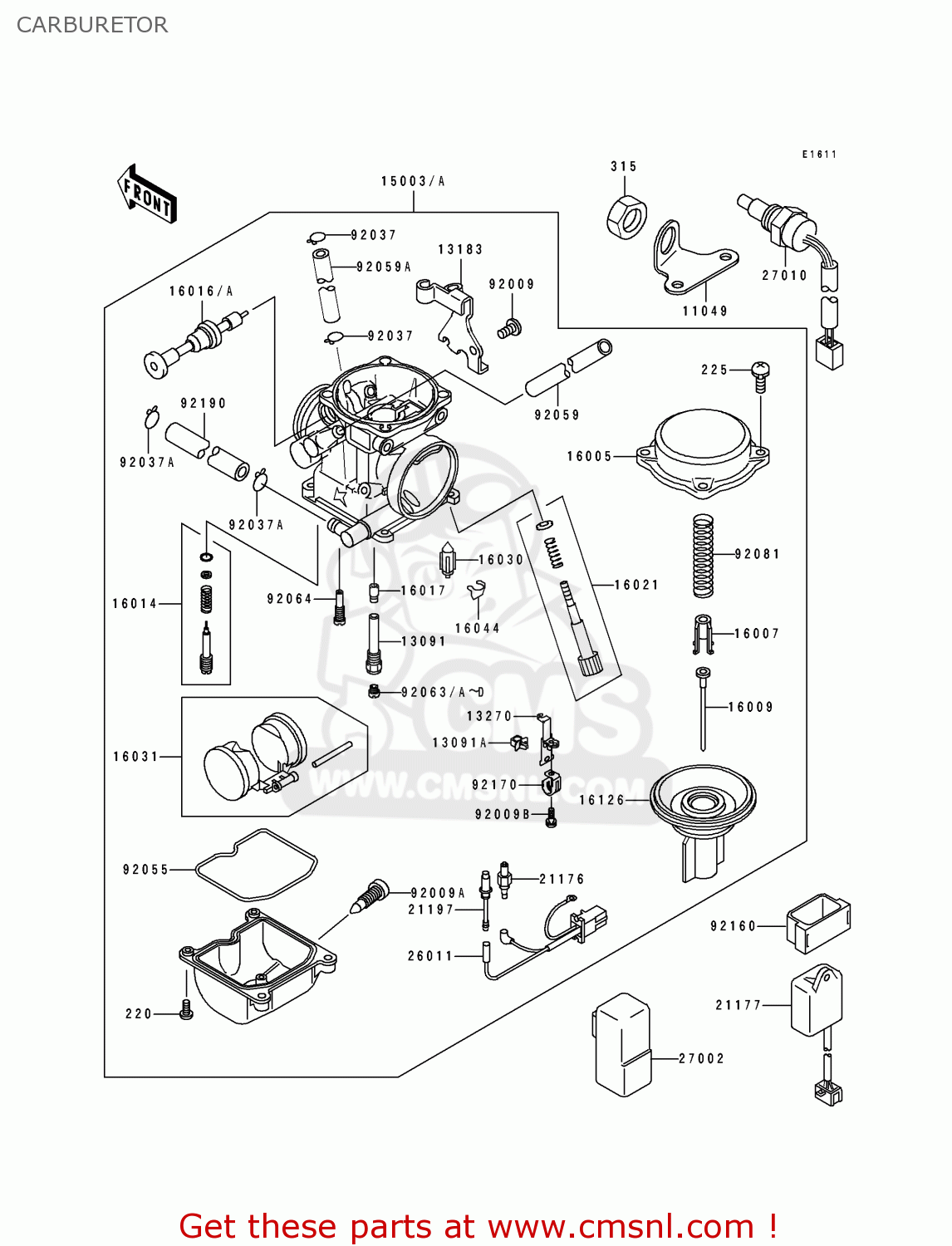 CARBURETOR BJ250C2 ESTRELLA 1996 FRANCE NL AR FG