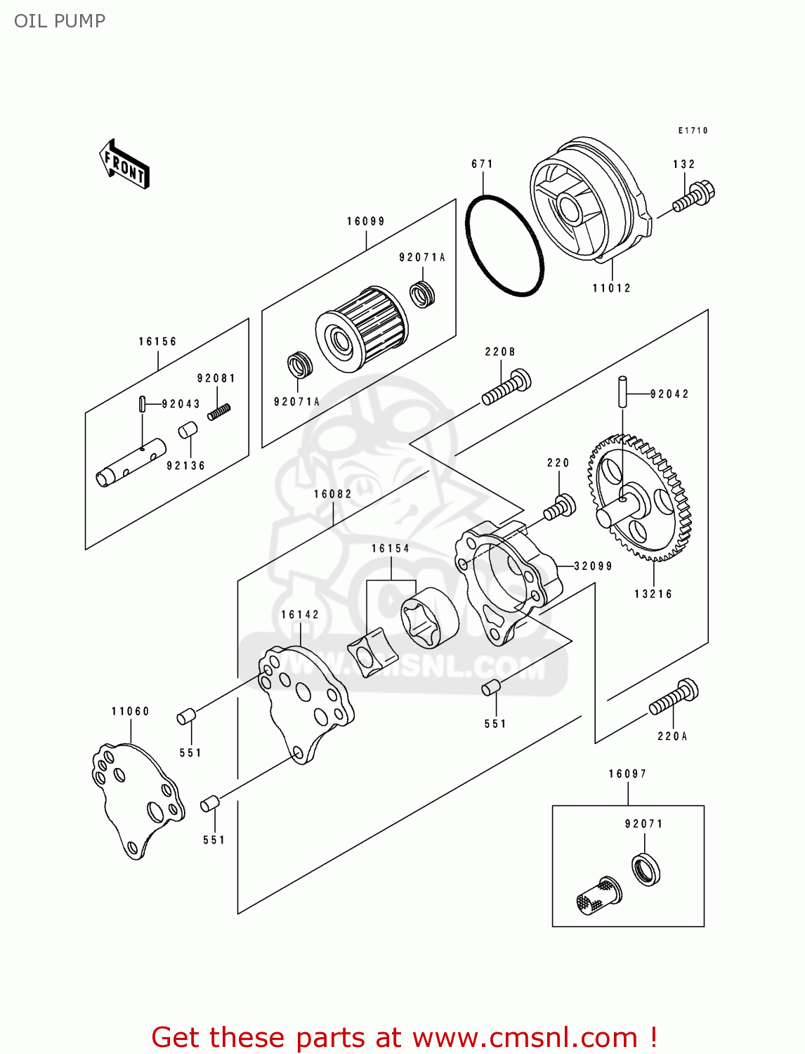 OIL PUMP BJ250C2 ESTRELLA 1996 FRANCE NL AR FG