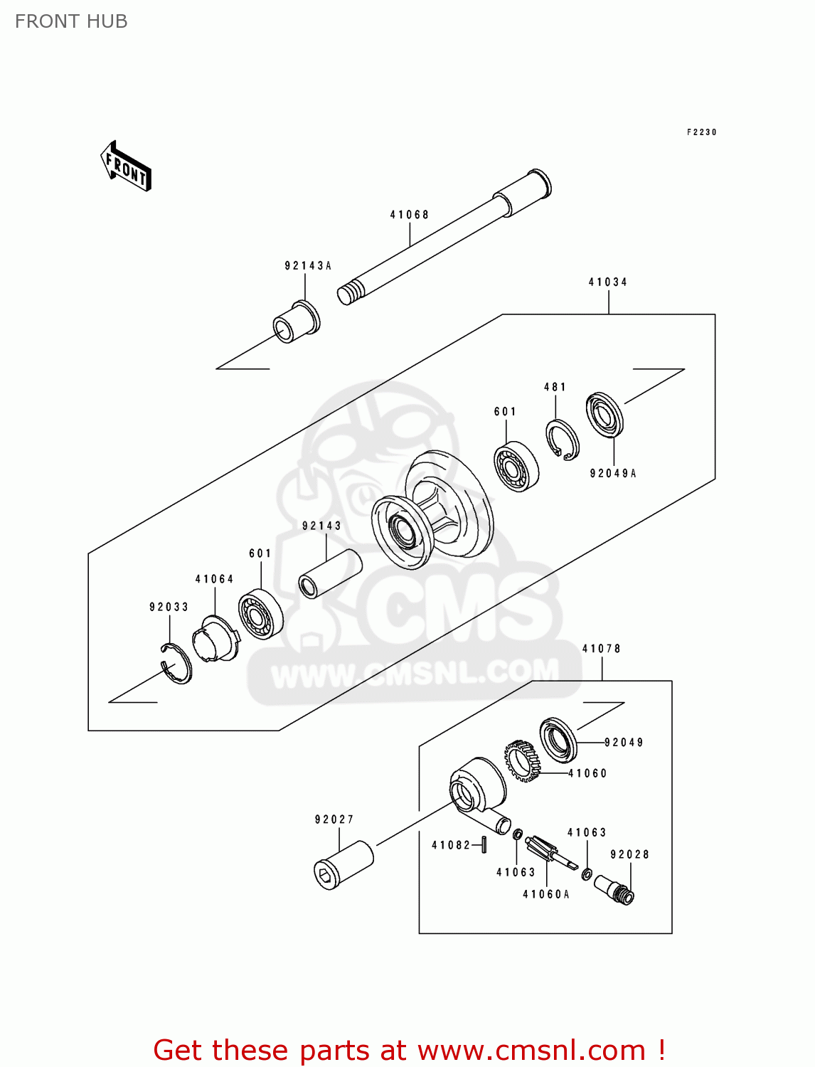 FRONT HUB BJ250C2 ESTRELLA 1996 FRANCE NL AR FG