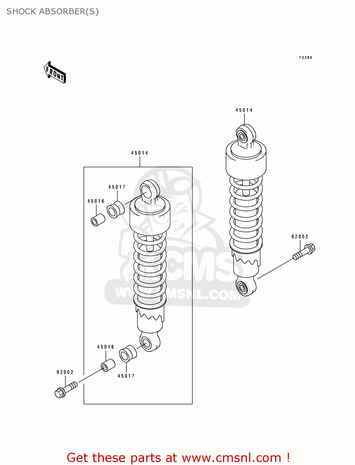 SHOCK ABSORBER(S) BJ250C2 ESTRELLA 1996 FRANCE NL AR FG