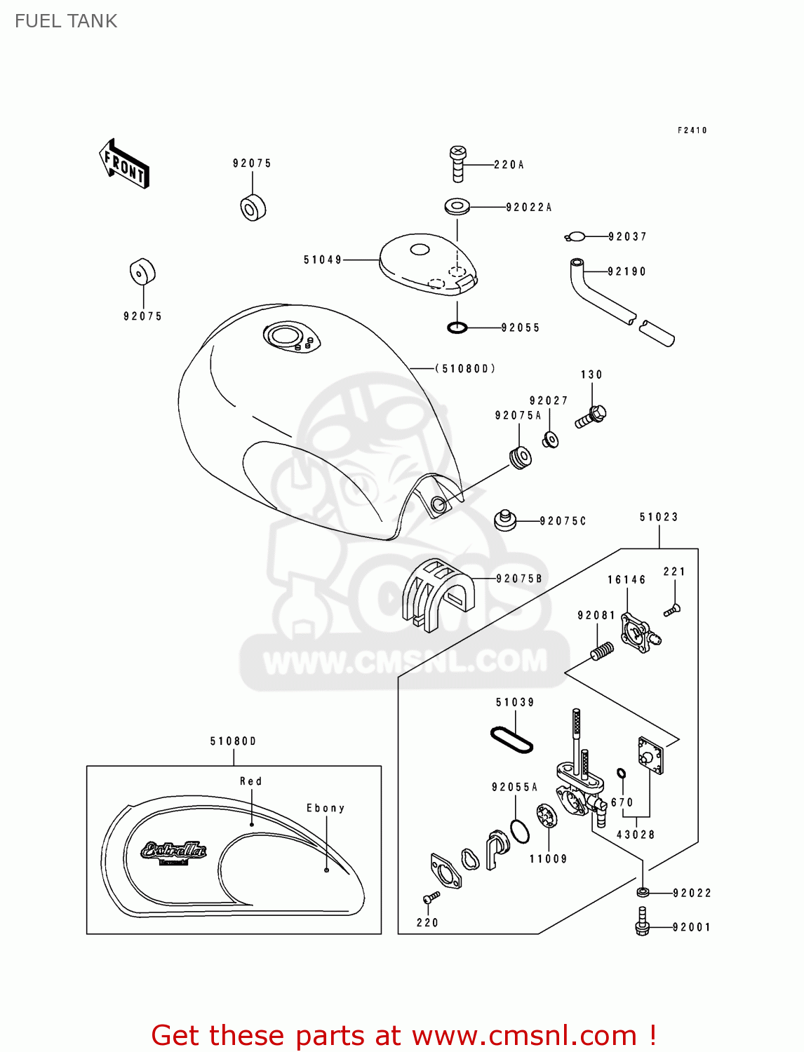 FUEL TANK BJ250C2 ESTRELLA 1996 FRANCE NL AR FG
