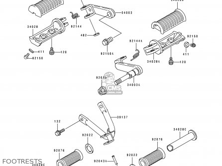 FOOTRESTS - BJ250C2 ESTRELLA 1996 FRANCE NL AR FG