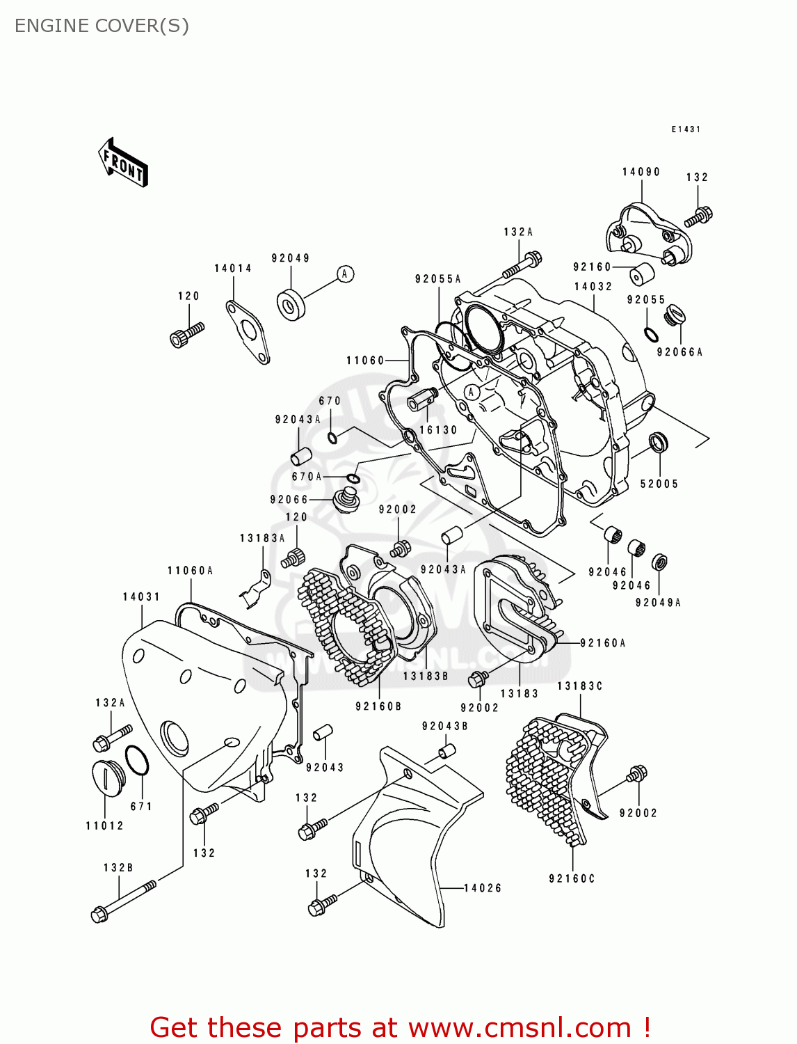 ENGINE COVER(S) BJ250C3 ESTRELLA 1997 AUSTRIA