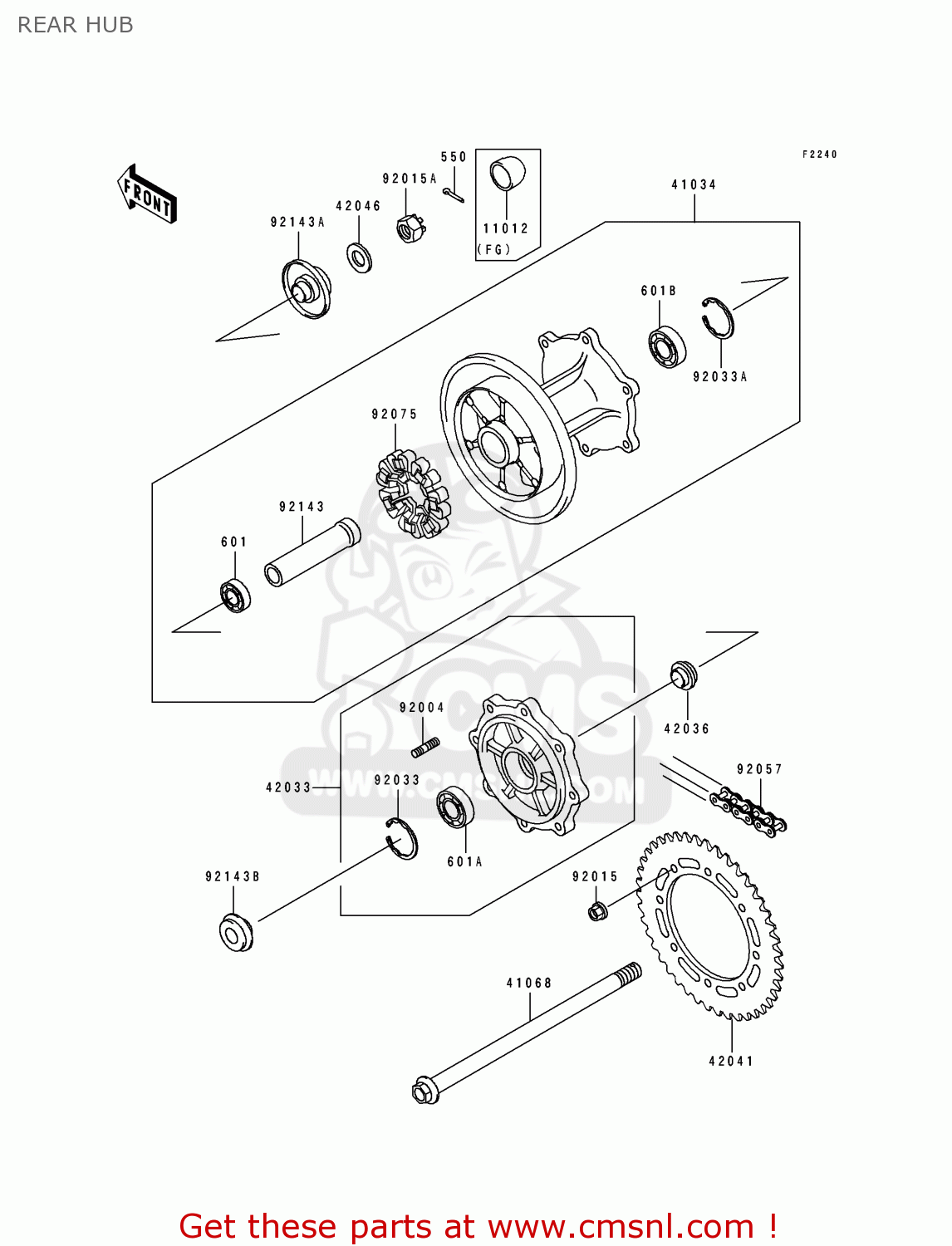REAR HUB BJ250C3 ESTRELLA 1997 AUSTRIA
