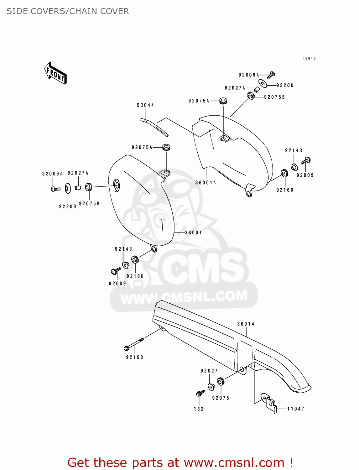 SIDE COVERS/CHAIN COVER BJ250C3 ESTRELLA 1997 AUSTRIA
