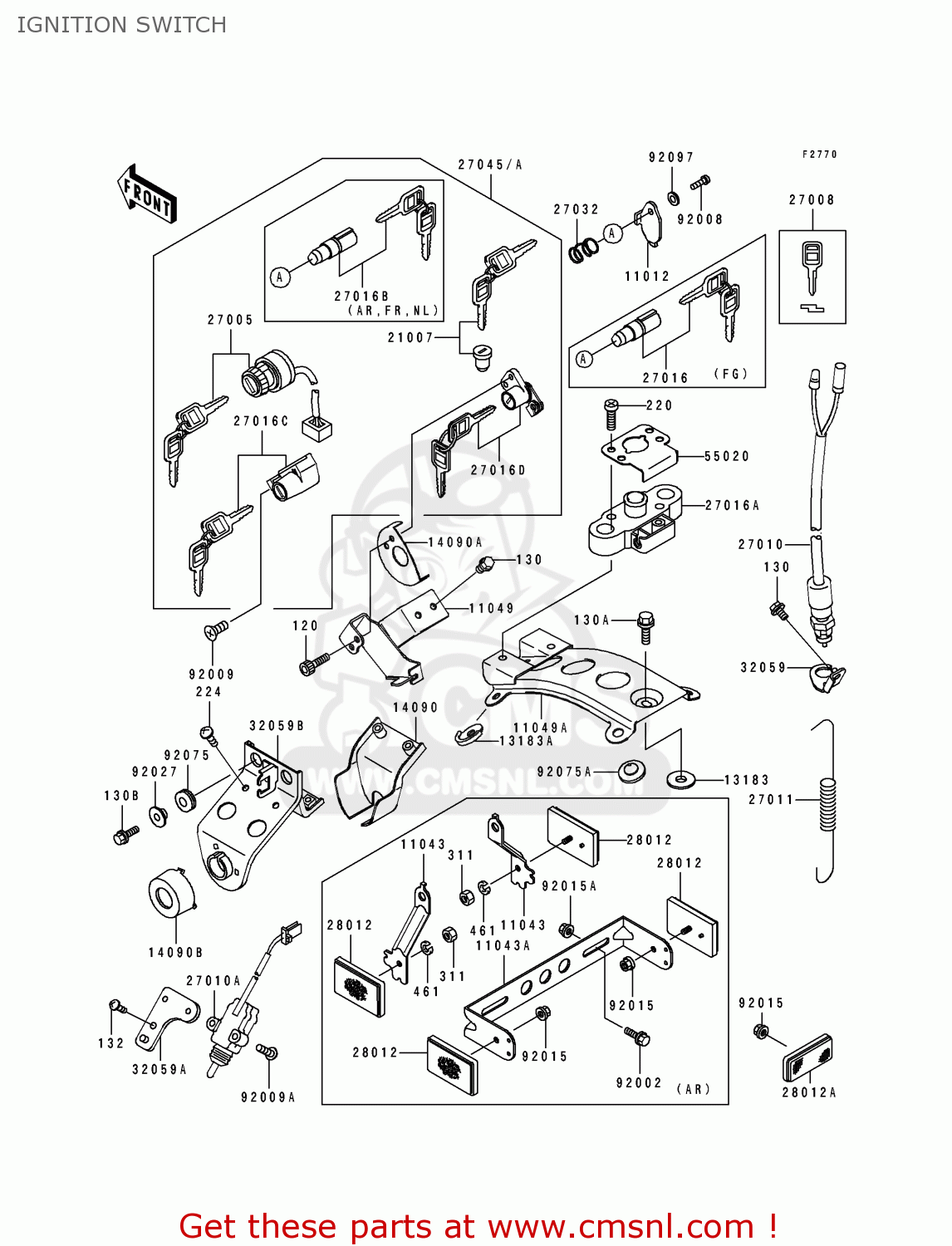 IGNITION SWITCH BJ250C3 ESTRELLA 1997 AUSTRIA