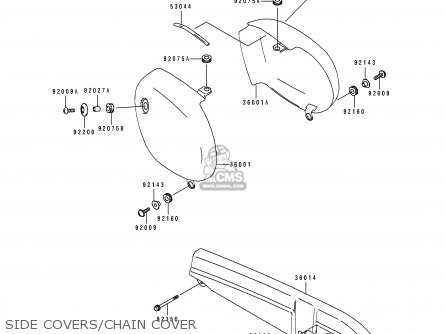 SIDE COVERS/CHAIN COVER - BJ250C3 ESTRELLA 1997 AUSTRIA