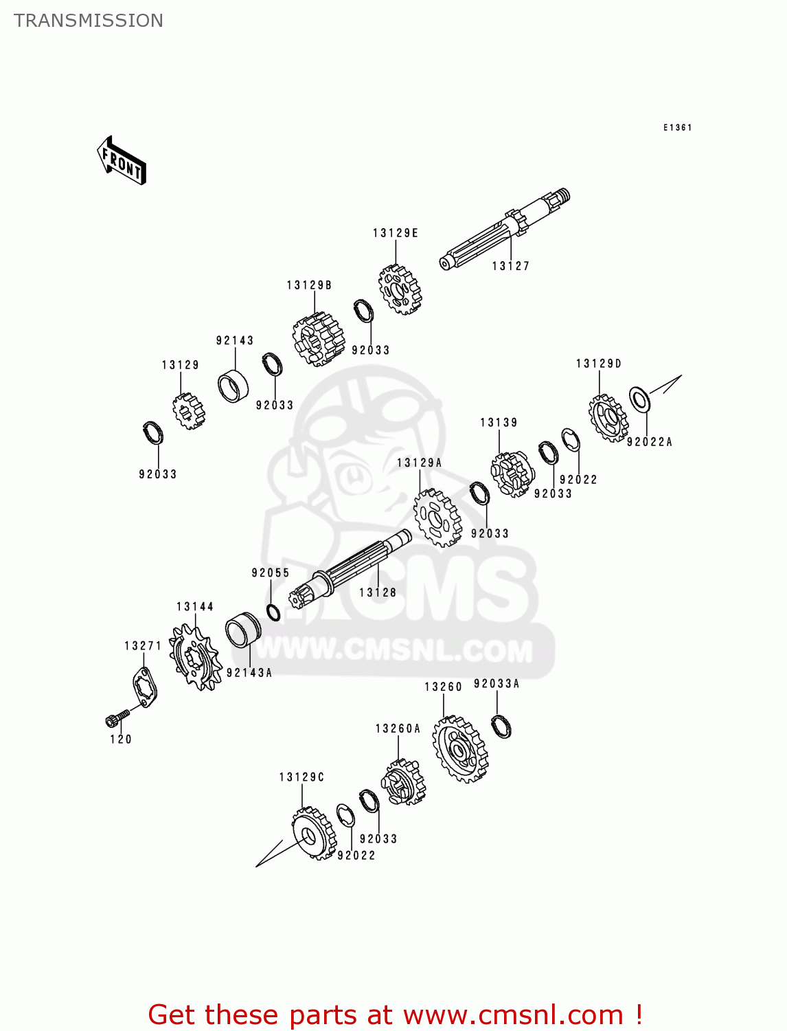 TRANSMISSION BN125A1 ELIMINATOR 1998 EUROPE UK FR AR FG GR NR SD SP ST