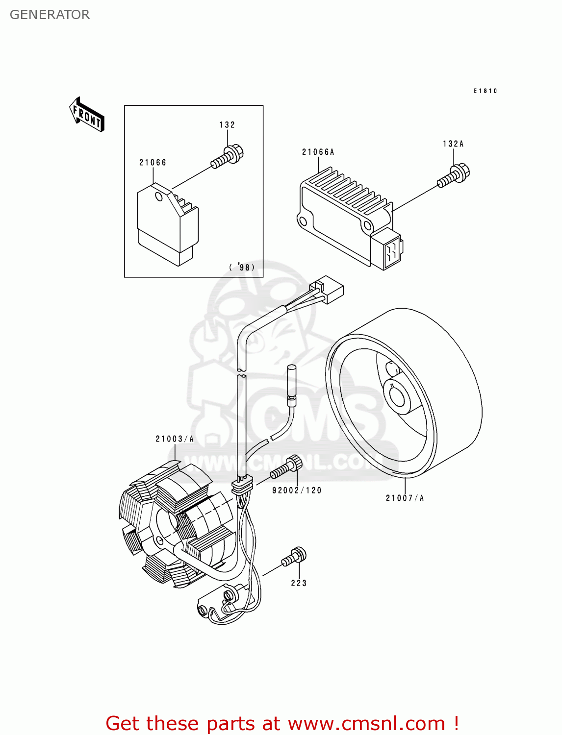 GENERATOR BN125A1 ELIMINATOR 1998 EUROPE UK FR AR FG GR NR SD SP ST
