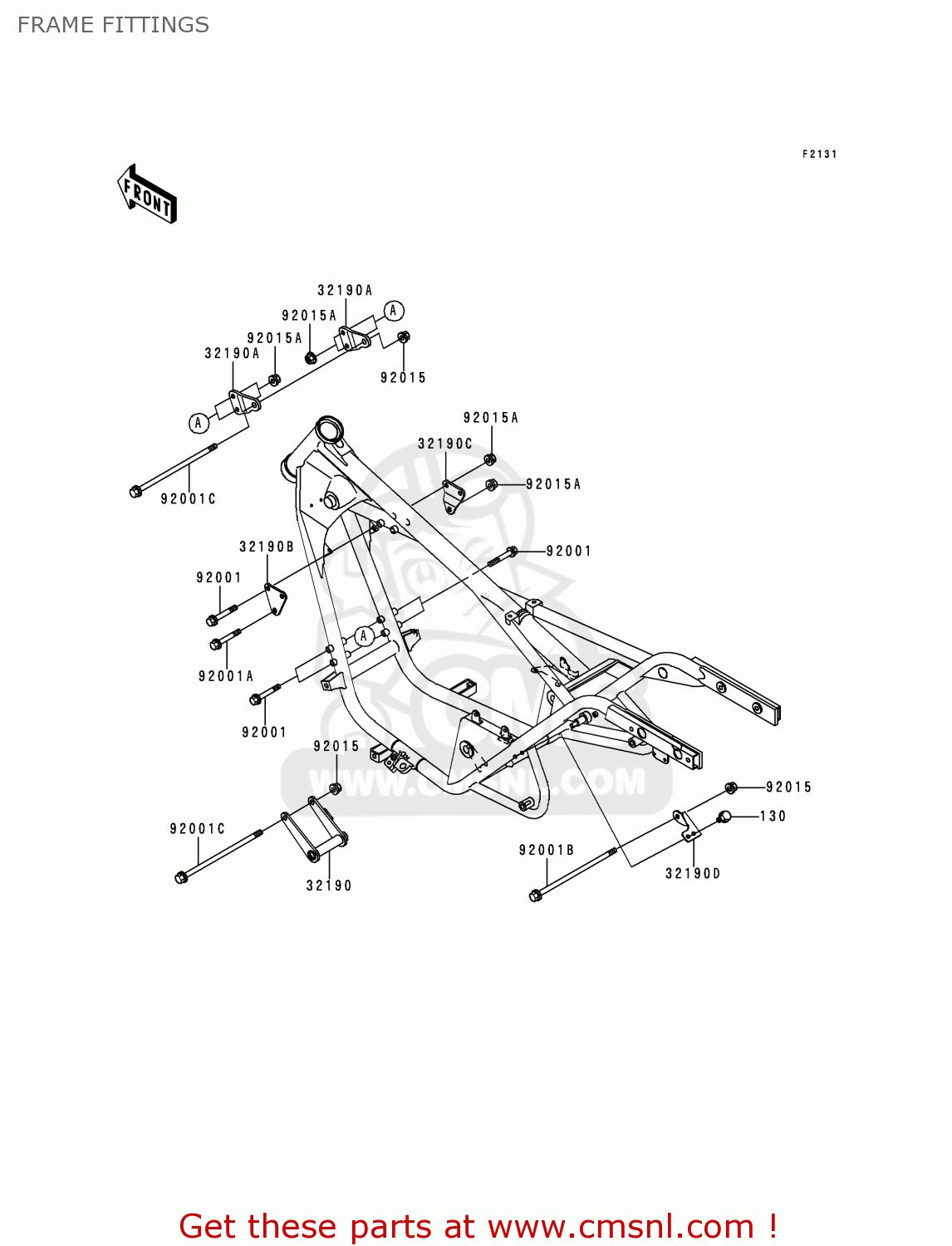 FRAME FITTINGS BN125A1 ELIMINATOR 1998 EUROPE UK FR AR FG GR NR SD SP ST