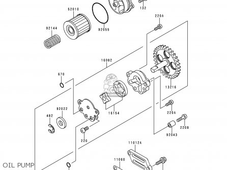 OIL PUMP - BN125A1 ELIMINATOR 1998 EUROPE UK FR AR FG GR NR SD SP ST