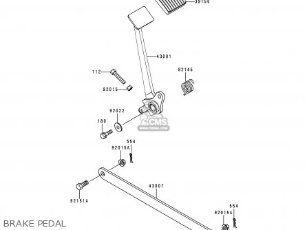 BRAKE PEDAL - BN125A1 ELIMINATOR 1998 EUROPE UK FR AR FG GR NR SD SP ST
