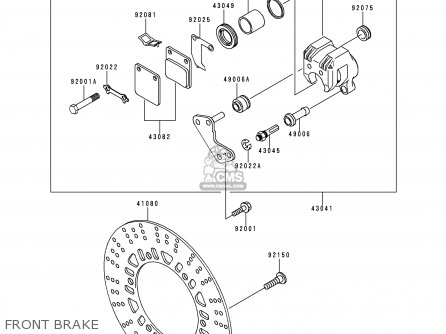 FRONT BRAKE - BN125A1 ELIMINATOR 1998 EUROPE UK FR AR FG GR NR SD SP ST