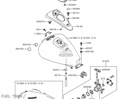 FUEL TANK - BN125A1 ELIMINATOR 1998 EUROPE UK FR AR FG GR NR SD SP ST