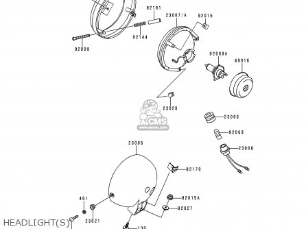 HEADLIGHT(S) - BN125A1 ELIMINATOR 1998 EUROPE UK FR AR FG GR NR SD SP ST