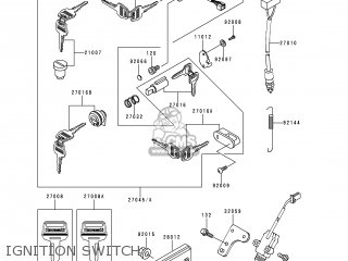 IGNITION SWITCH - BN125A1 ELIMINATOR 1998 EUROPE UK FR AR FG GR NR SD SP ST