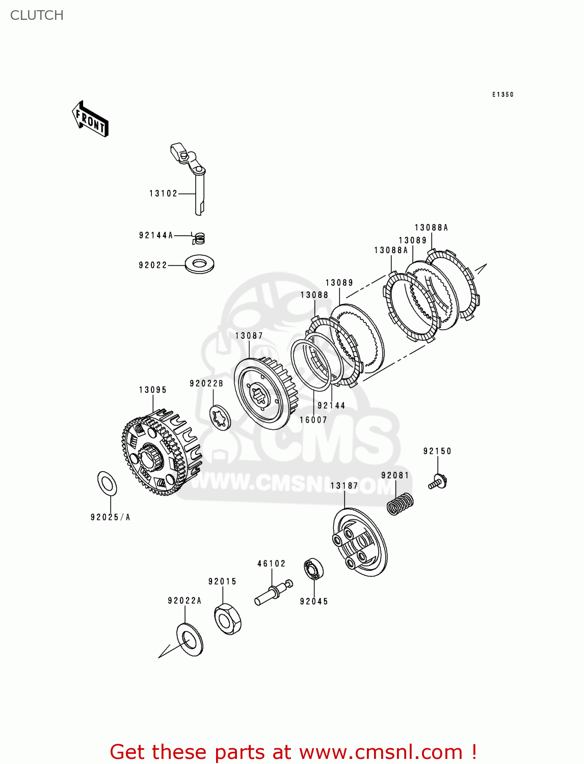 CLUTCH BN125A2 ELIMINATOR 1999 EUROPE UK FR AR FG GR NR SD SP ST
