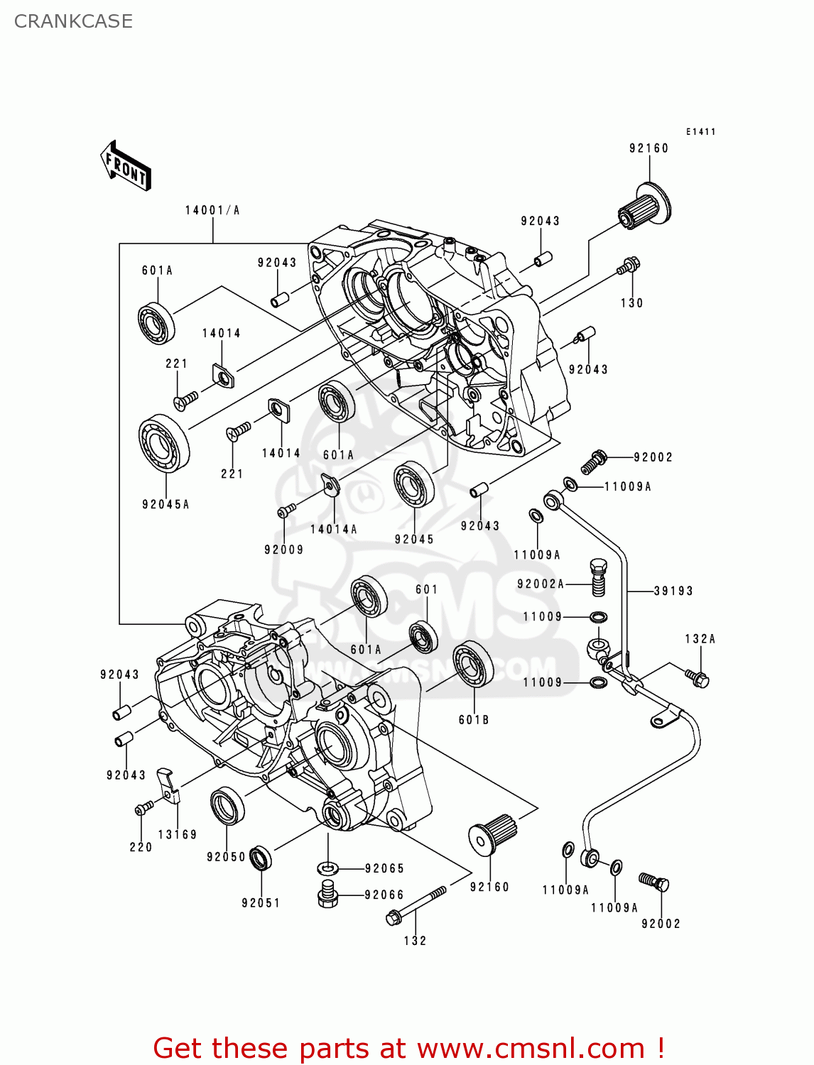 CRANKCASE BN125A2 ELIMINATOR 1999 EUROPE UK FR AR FG GR NR SD SP ST