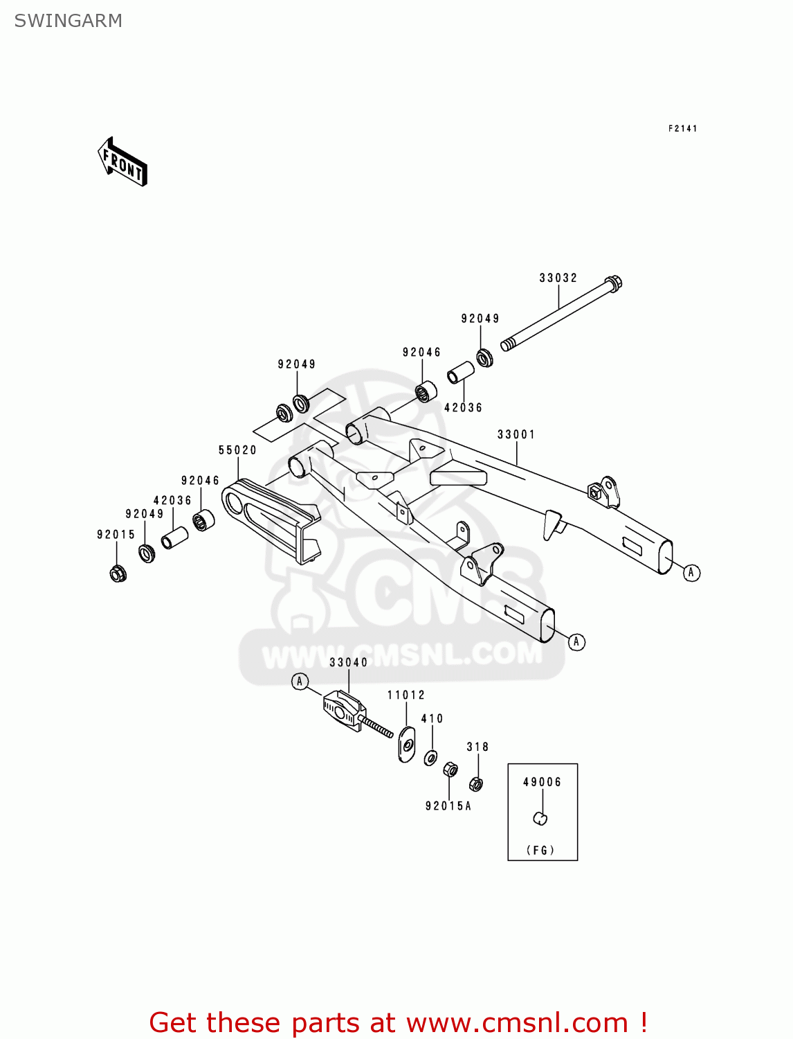 SWINGARM BN125A2 ELIMINATOR 1999 EUROPE UK FR AR FG GR NR SD SP ST