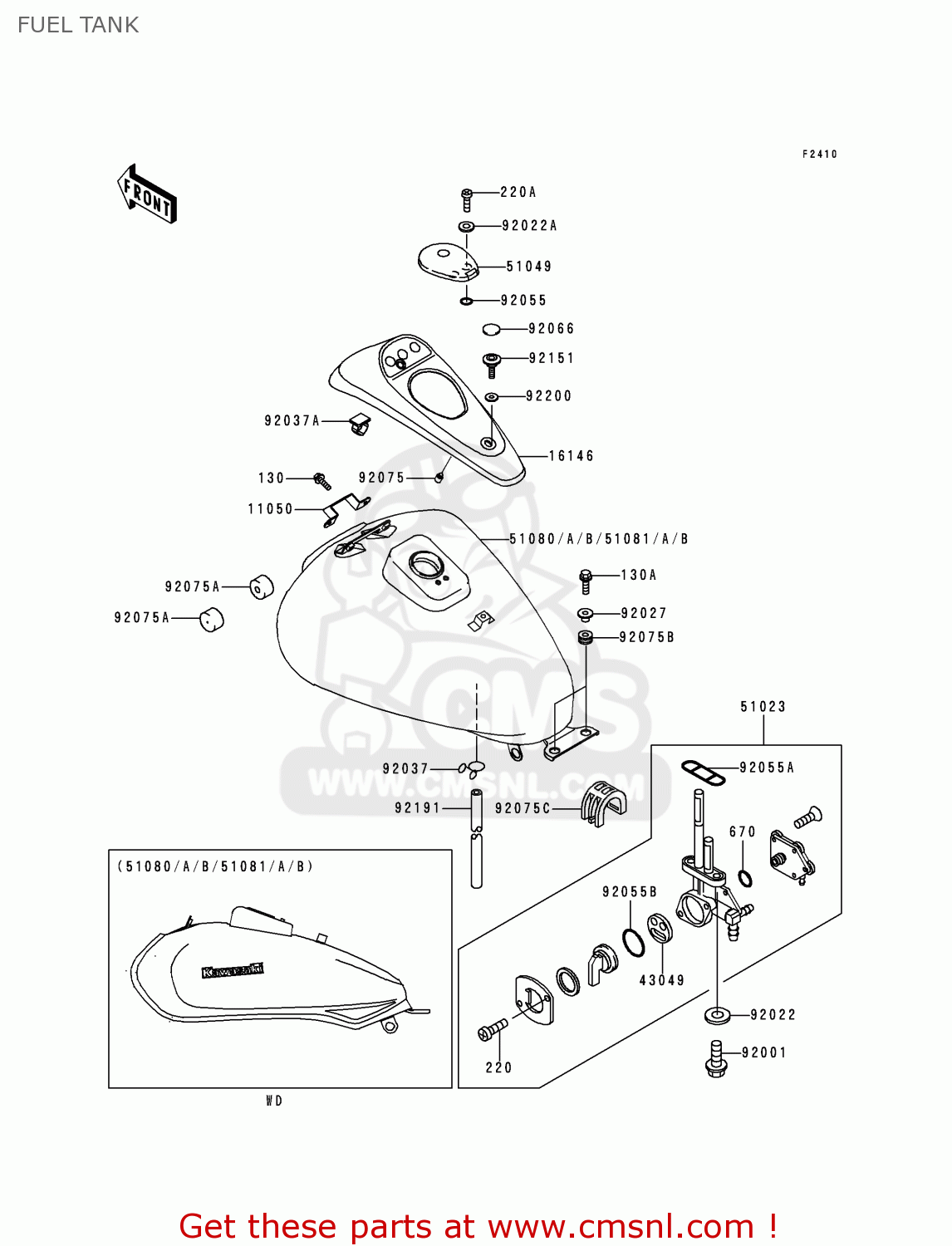 FUEL TANK BN125A2 ELIMINATOR 1999 EUROPE UK FR AR FG GR NR SD SP ST