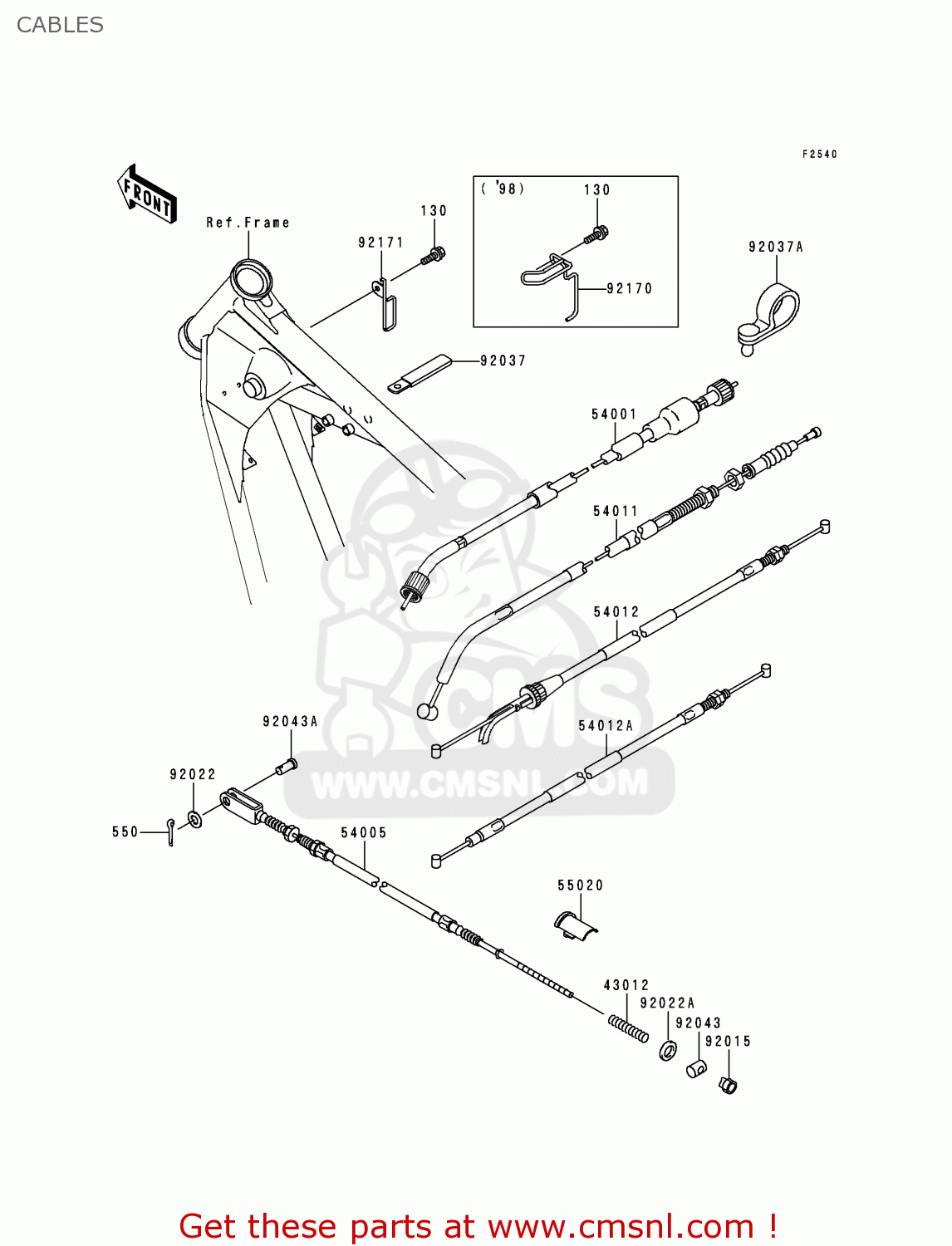 CABLES BN125A2 ELIMINATOR 1999 EUROPE UK FR AR FG GR NR SD SP ST