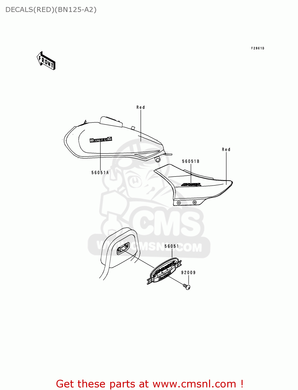 DECALS(RED)(BN125-A2) BN125A2 ELIMINATOR 1999 EUROPE UK FR AR FG GR NR SD SP ST