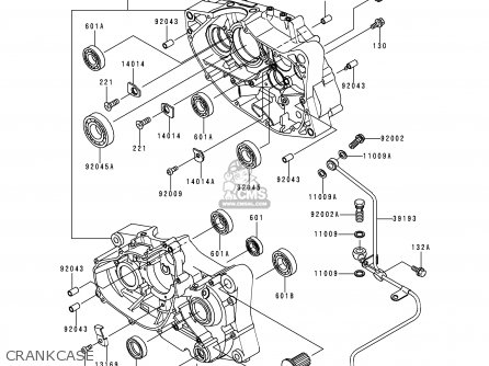 CRANKCASE - BN125A2 ELIMINATOR 1999 EUROPE UK FR AR FG GR NR SD SP ST