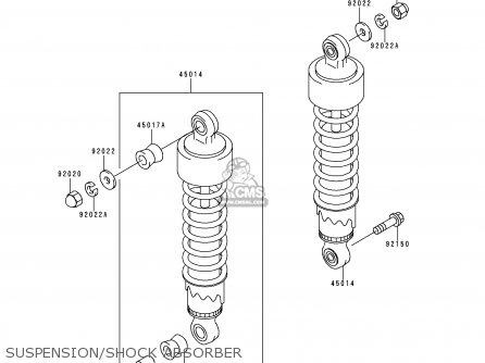 SUSPENSION/SHOCK ABSORBER - BN125A2 ELIMINATOR 1999 EUROPE UK FR AR FG GR NR SD SP ST