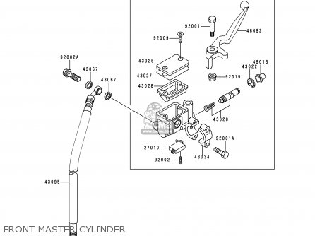 FRONT MASTER CYLINDER - BN125A2 ELIMINATOR 1999 EUROPE UK FR AR FG GR NR SD SP ST