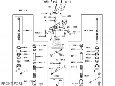 FRONT FORK - BN125A2 ELIMINATOR 1999 EUROPE UK FR AR FG GR NR SD SP ST