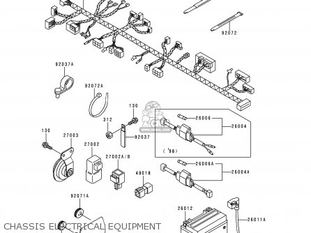 CHASSIS ELECTRICAL EQUIPMENT - BN125A2 ELIMINATOR 1999 EUROPE UK FR AR FG GR NR SD SP ST
