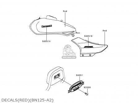 DECALS(RED)(BN125-A2) - BN125A2 ELIMINATOR 1999 EUROPE UK FR AR FG GR NR SD SP ST