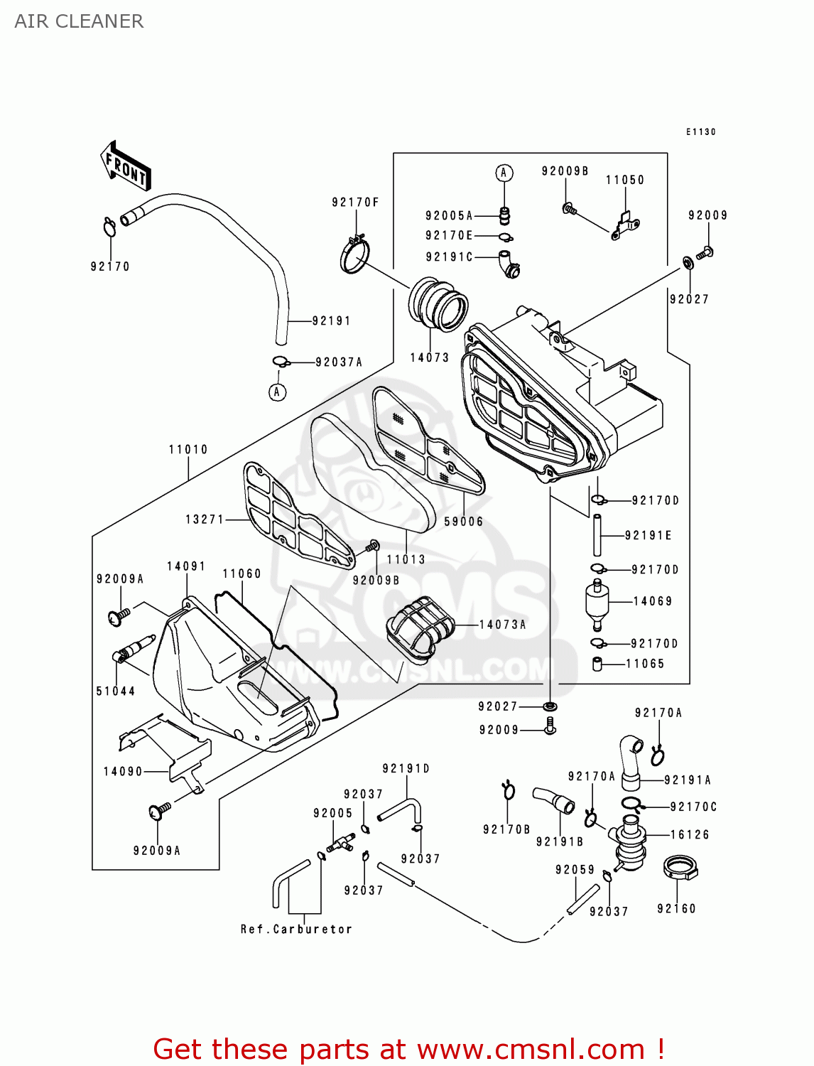 AIR CLEANER BN125A3 ELIMINATOR 2000 EUROPE UK FR NR