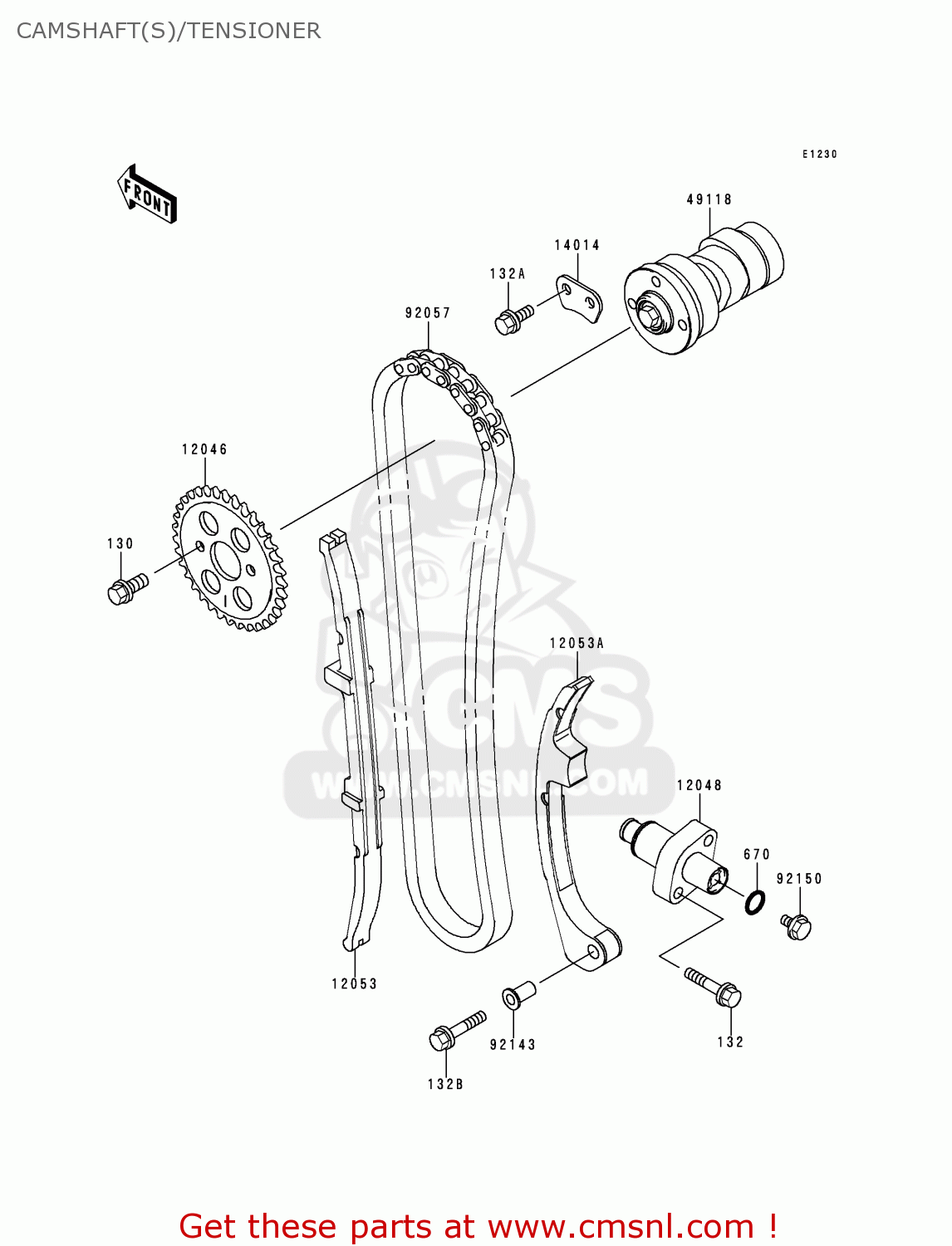 CAMSHAFT(S)/TENSIONER BN125A3 ELIMINATOR 2000 EUROPE UK FR NR