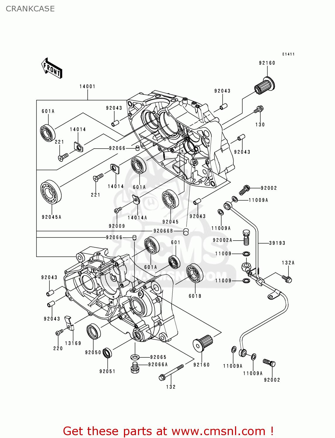 CRANKCASE BN125A3 ELIMINATOR 2000 EUROPE UK FR NR