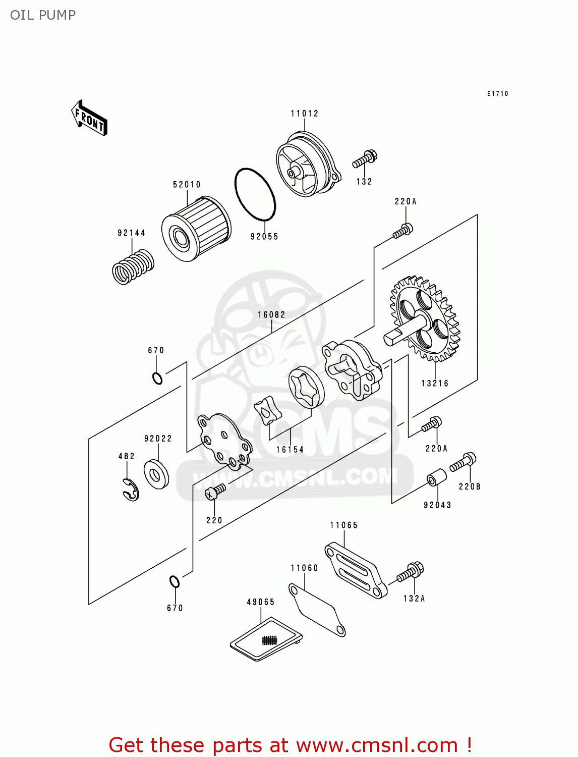 OIL PUMP BN125A3 ELIMINATOR 2000 EUROPE UK FR NR