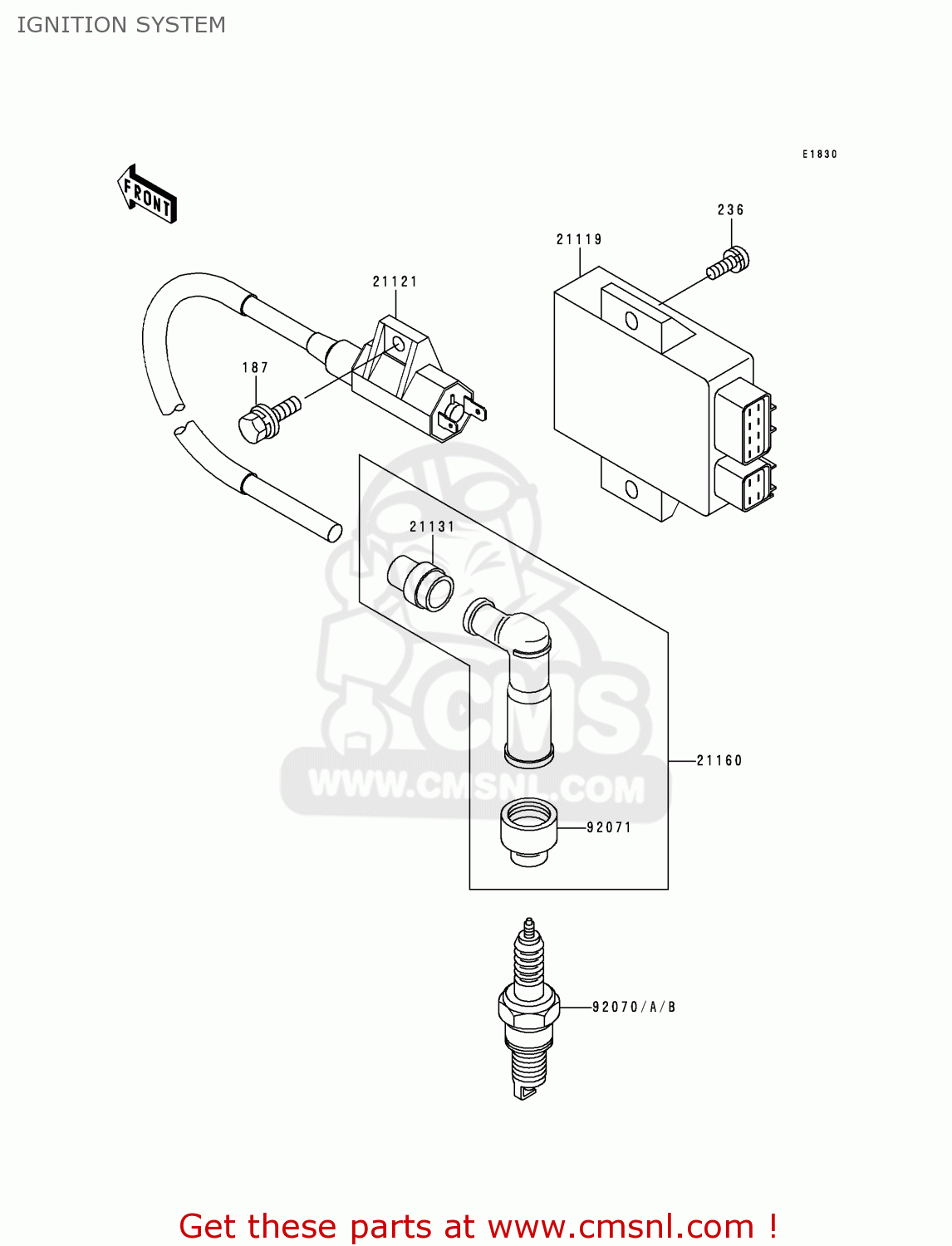 IGNITION SYSTEM BN125A3 ELIMINATOR 2000 EUROPE UK FR NR