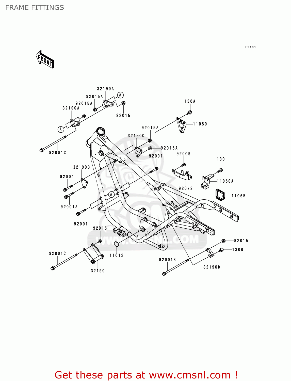 FRAME FITTINGS BN125A3 ELIMINATOR 2000 EUROPE UK FR NR