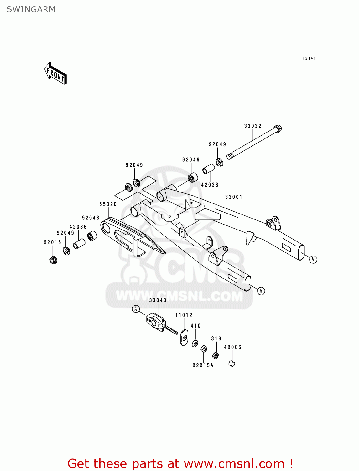 SWINGARM BN125A3 ELIMINATOR 2000 EUROPE UK FR NR