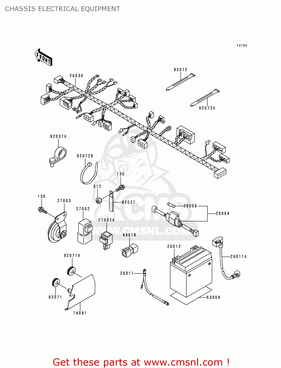 CHASSIS ELECTRICAL EQUIPMENT BN125A3 ELIMINATOR 2000 EUROPE UK FR NR