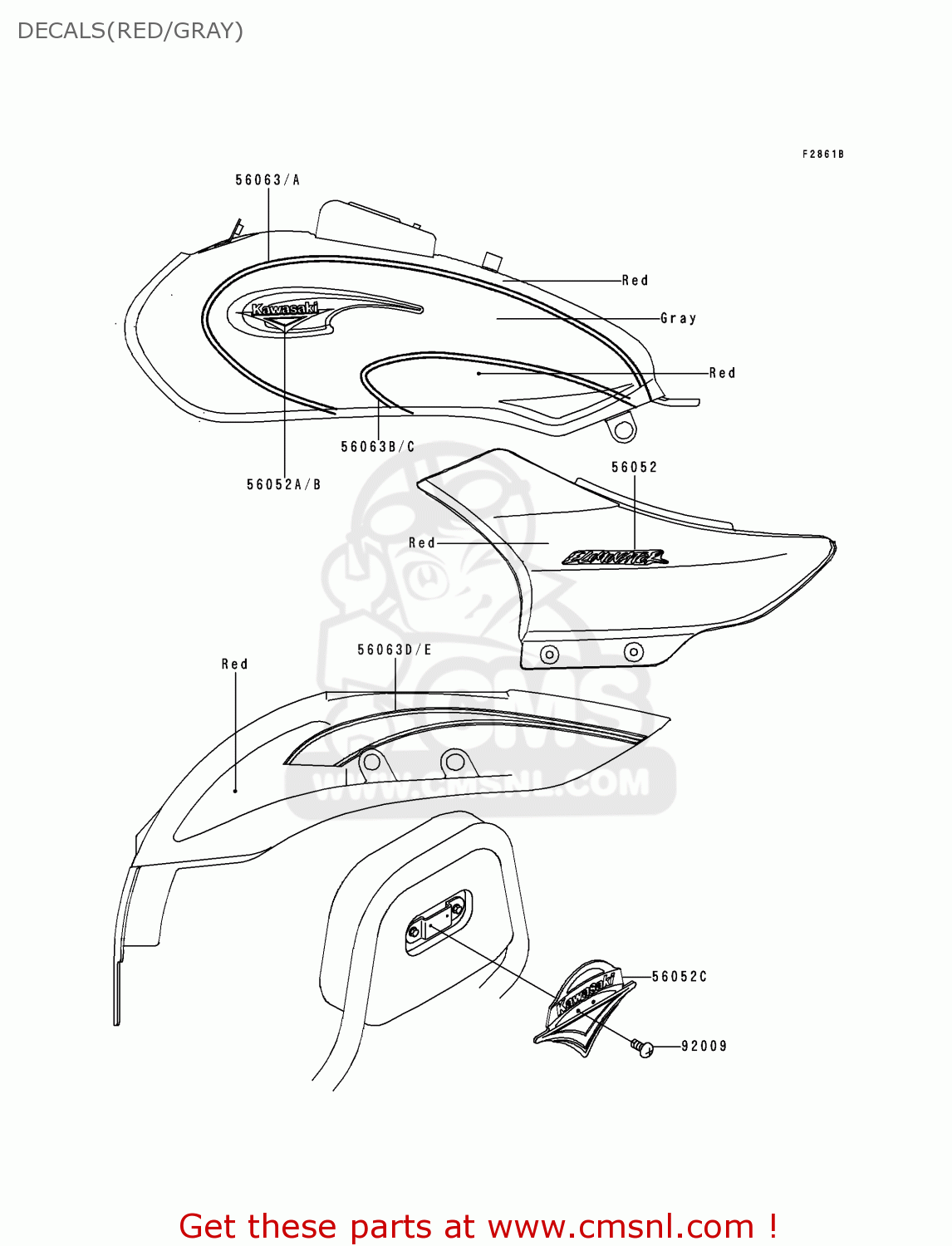 DECALS(RED/GRAY) BN125A3 ELIMINATOR 2000 EUROPE UK FR NR