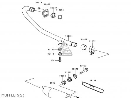 MUFFLER(S) - BN125A3 ELIMINATOR 2000 EUROPE UK FR NR