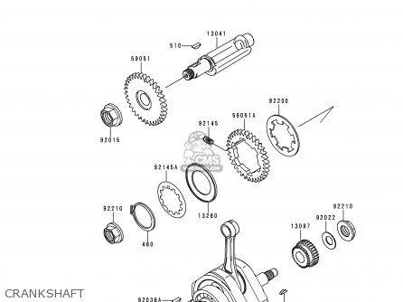 CRANKSHAFT - BN125A3 ELIMINATOR 2000 EUROPE UK FR NR
