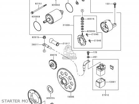 STARTER MOTOR - BN125A3 ELIMINATOR 2000 EUROPE UK FR NR