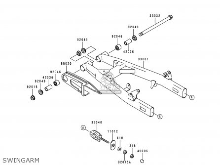 SWINGARM - BN125A3 ELIMINATOR 2000 EUROPE UK FR NR