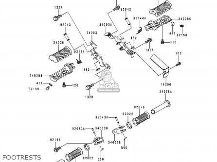 FOOTRESTS - BN125A3 ELIMINATOR 2000 EUROPE UK FR NR
