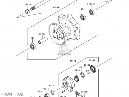 FRONT HUB - BN125A3 ELIMINATOR 2000 EUROPE UK FR NR