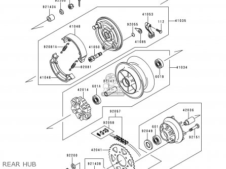 REAR HUB - BN125A3 ELIMINATOR 2000 EUROPE UK FR NR