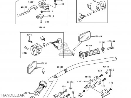 HANDLEBAR - BN125A3 ELIMINATOR 2000 EUROPE UK FR NR
