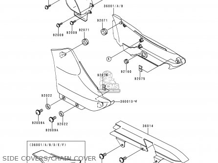 SIDE COVERS/CHAIN COVER - BN125A3 ELIMINATOR 2000 EUROPE UK FR NR
